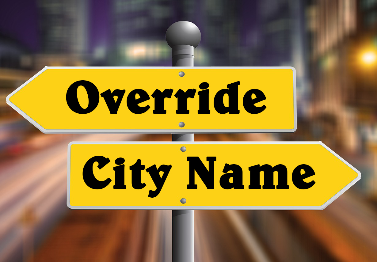 Override City Name